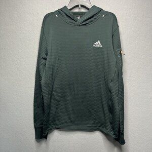 Adidas Men's Fleece X City Running Hoodie Green M